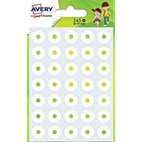 Avery OEIL245 - Paquete de 245 arandelas autoadhesivas- 13 mm de diámetro- color blanco
